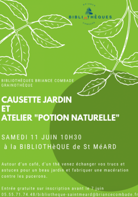 Causette jardins et atelier "potion naturelle"